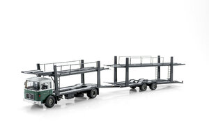 MAN - car transporter with trailer, green / white, 1970