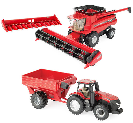 Set Case IH AFS 8230, Magnum 380 + vozík na obilí