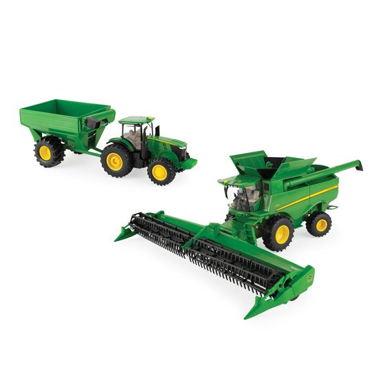 John Deere Ernteset S780, 7240R + Getreidewagen