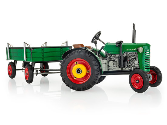 ZETOR 25 A with flatbed in green color