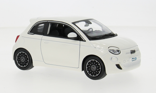 Bburago, Fiat 500e, biele, 2023