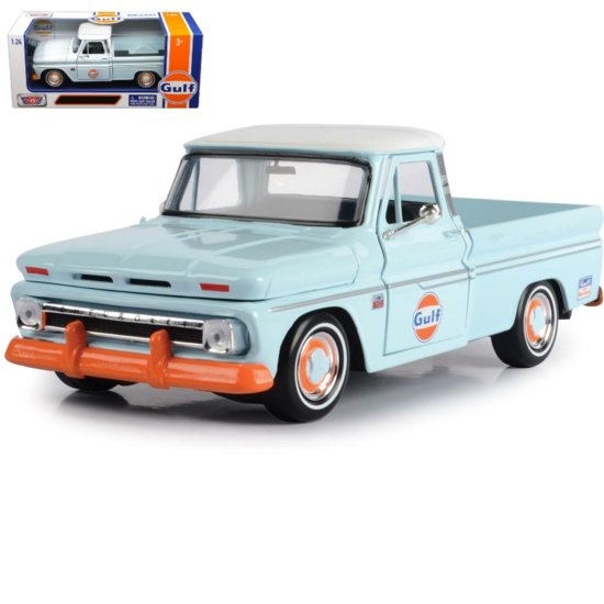 Chevrolet C10 Fleetside, light blue/white, Gulf, 1966