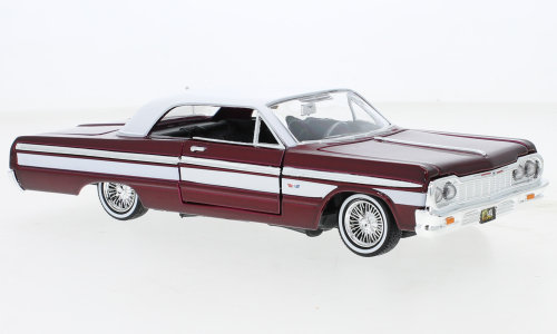 Chevrolet Impala, dark red/white, Low Rider, 1964