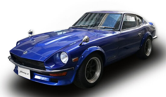 Datsun Fairlady Z (S30), dark blue, RHD, 1970