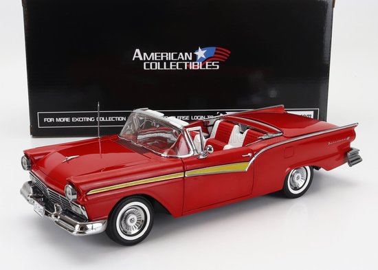 FORD USA - FAIRLANE 500 SKYLINER CABRIOLET OPEN 1957 - FLAME RED