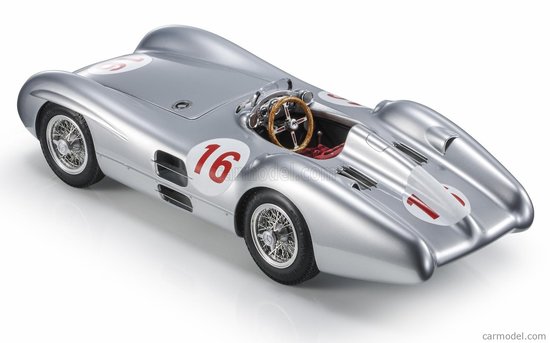 MERCEDES BENZ - F1 W196R STREAMLINERS N 16 WINNER MONZA ITALY GP JUAN MANUEL FANGIO 1954 WORLD CHAMPION - CON VETRINA - WITH SHOWCASE