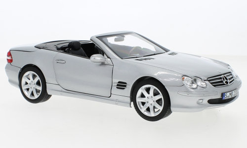 Mercedes SL 500, strieborná, s odnímateľnou strechou, 2001