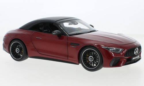 Mercedes SL 63 AMG, dunkelrot metallic, mit abnehmbarem Dach, 2021