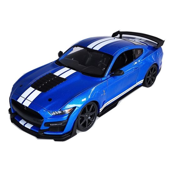 MUSTANG SHELBY GT500 BLAU MIT WEISSEN STREIFEN