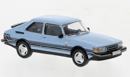 Saab 900 Turbo, svetlomodrá/dekor, 1986