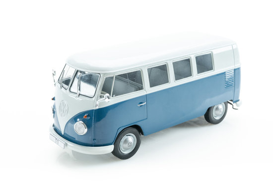 VW T1, biela/modrá, 1960