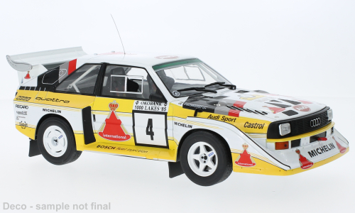 Audi sport quattro S1 E2, No.4, 1000 lago rally, S.Blomqvist/B.Cederberg, 1985