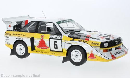 Audi sport quattro S1 E2, No.6, 1000 Lakes Rally, H.Mikkola/A.Hertz, 1985