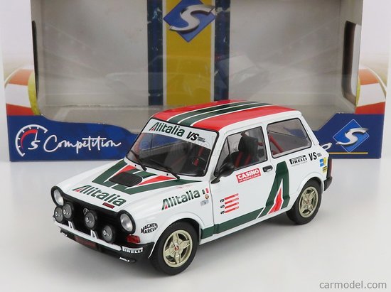 AUTOBIANCHI - A112 MKI ABARTH ALITALIA N 0 RALLY 1980 - WEISS GRÜN ROT