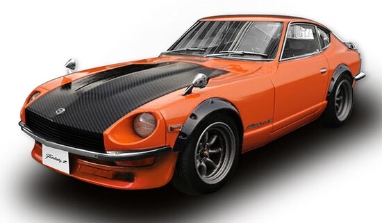 Datsun Fairlady Z (S30), oranžová/Karbón, RHD, 1970