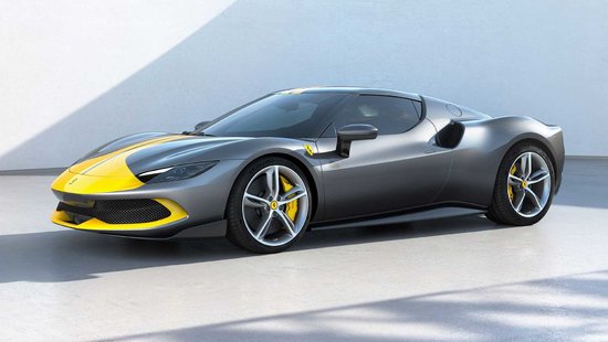 Ferrari 296 GTB Metallic Grey/Yellow