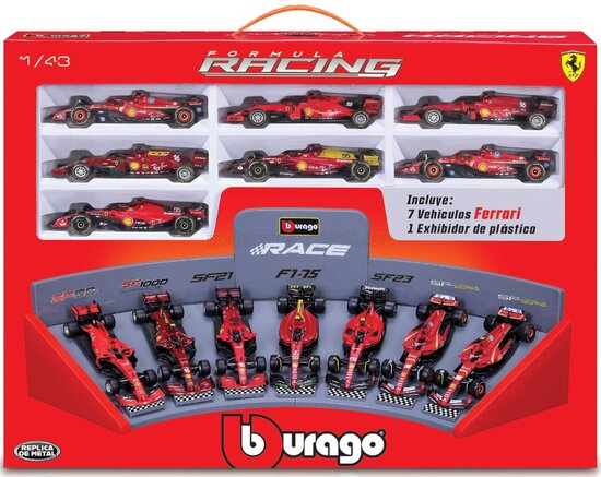 Ferrari 7 Car Set: SF90 + SF1000 + SF21 + F1-75 + SF23 + 2xSF24