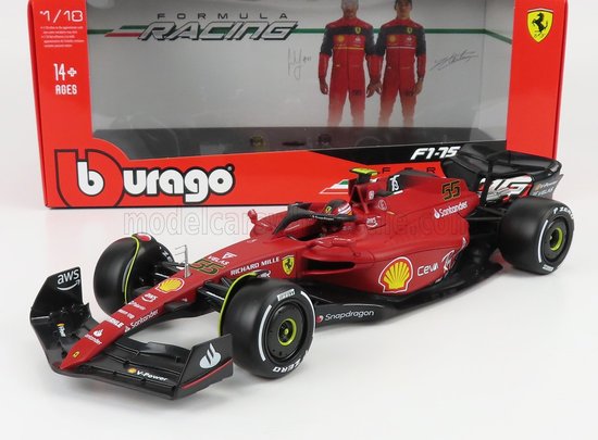 FERRARI - F1-75 SCUDERIA FERRARI N 55 SEASON 2022 CARLOS SAINZ - WHITE WHEELS