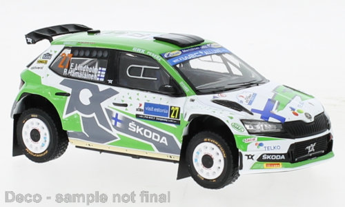 Skoda Fabia Rally2 EVO, No.27, Rallye WM, Rallye Estland, E.Lindholm/R.Hämäläinen, 2022