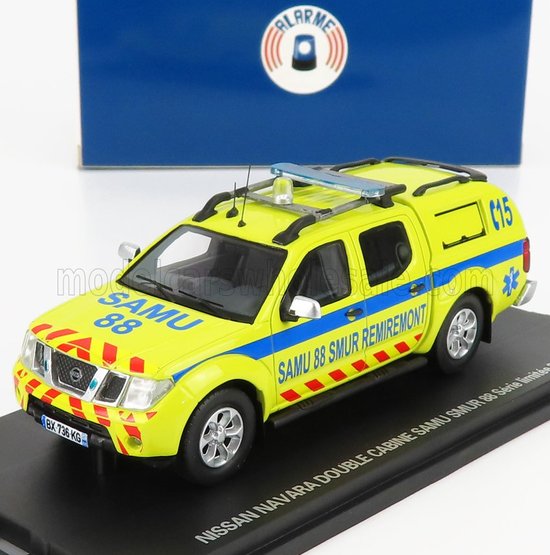 NISSAN - NAVARA SAMU 88 SMUR REMIREMONT AMBULANCE 2011 - YELLOW BLUE