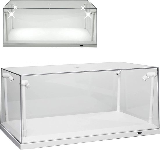 Box PVC pre model 1:18 s LED osvetlením - white