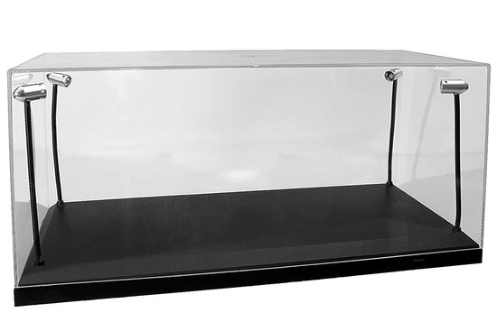 Box PVC pre model 1:18 s LED osvetlením - čierna