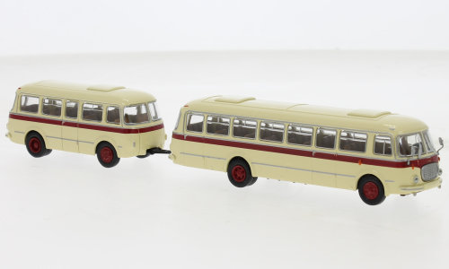 Bus JZS Jelcz 043 mit PA 01, beige/dunkelrot, 1964