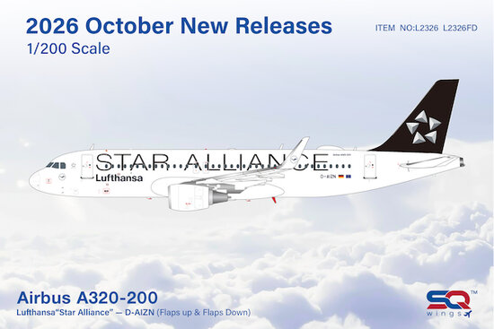 Airbus A320 Lufthansa Star Alliance D-AIZN Flaps Down