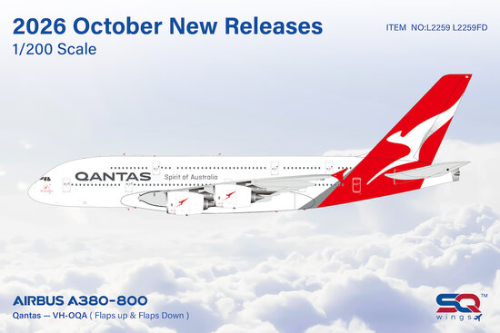 Airbus A380 Qantas Flaps Down
