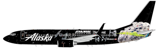 Boeing 737-800 Alaska Airlines "Star Wars" - flaps down