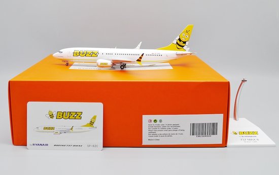 Boeing 737-8MAX Buzz by Ryanair with stand