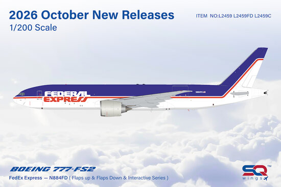 Boeing 777F FedEx retro / Federal Express Flaps Down
