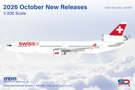 McDonnell Douglas MD11 Swiss  Flaps Down