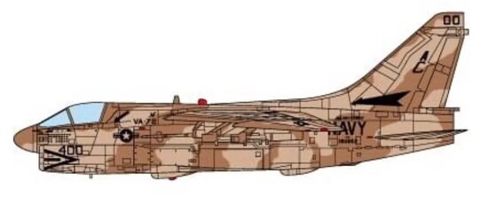 A7E Corsair II US Navy, Blue Hawks, USS JohnF. Kennedy, Desert Storm, 1991
