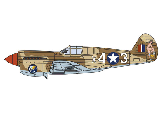 Curtiss P-40F Warhawk  "Miss Memphis", North Africa 1943