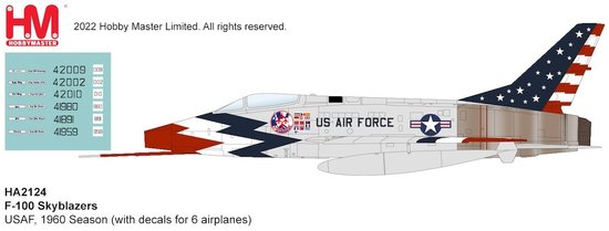 F100 Super Sabre Skyblazers USAF, 1960 Season