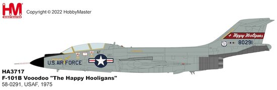 F101B Voodoo USAF, "The Happy Hooligans" 1975