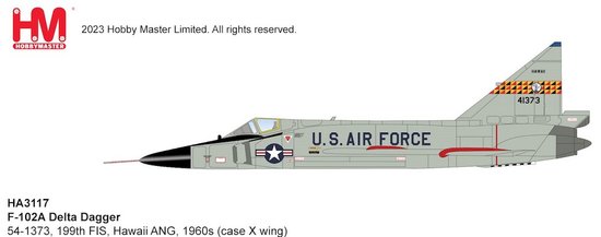 F102A Delta Dagger, USAF, 199th FIS, Hawaii ANG, 1960s