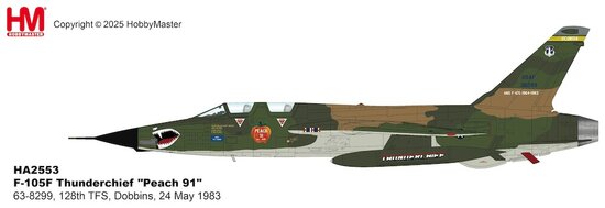 F105F Thunderchief USAF, "Peach 91" 1983