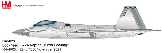 F22A Raptor USAF, "Mirror Coating" , 422nd TES, November 2021