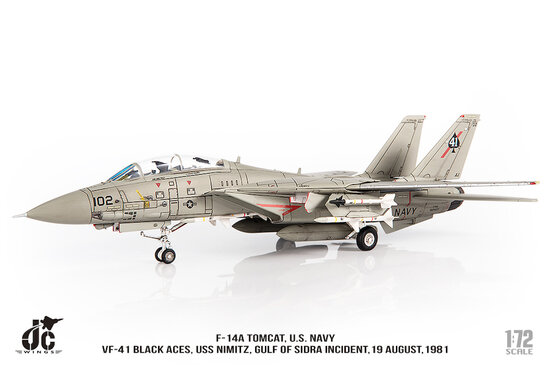 Grumman F14A Tomcat US Navy "Black Aces, USS Nimitz, Gulf of Sidra incident, August 19th, 1981"
