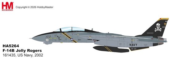 Grumman F14B Tomcat Jolly Rogers, US Navy, 2002