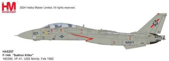 Grumman Tomcat US Navy "Sukhoi Killer" 160390 VF-41 USS Nimitz Feb 1982