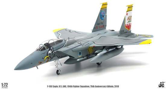 McDonnell Douglas F15C Eagle USAF California ANG 194th Fighter Squadron, 75th Anniversary Edition, 2018