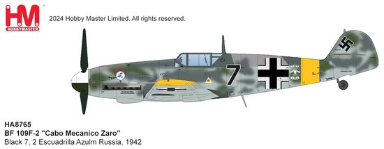 Messerschmitt Bf109F-2 Luftwaffe "Cabo Mecanico Zaro"  2 Escuadrilla Azulm, Russia, 1942