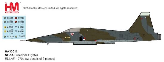 Northrop F-5A Freedom Fighter, KLU, Royal Netherlands Air Force 1970s