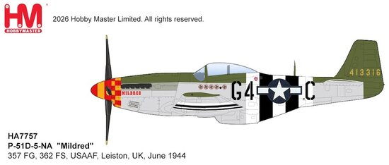 P51D-5-NA Mustang "Mildred" 357 FG 
