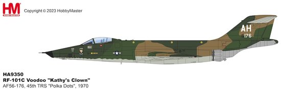 RF101C Voodoo USAF, "Kathy's Clown" , 45th TRS "Polka Dots", 1970