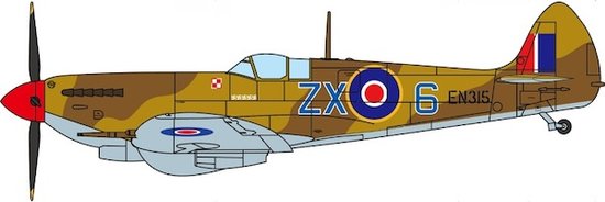 Spitfire MK IXc RAF, Polish Combat Team, North Africa, 1943