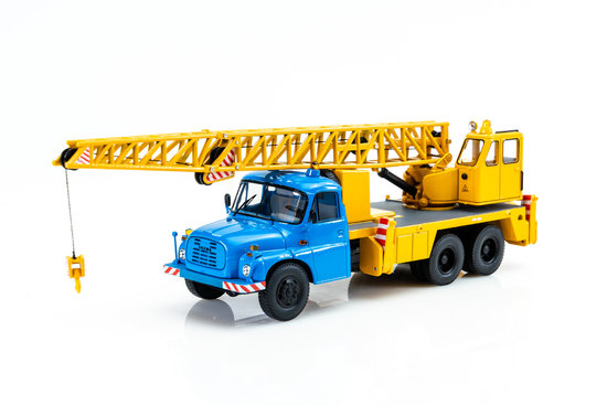 Tatra T148 crane truck, blue/yellow